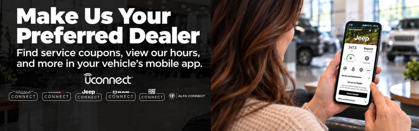 uconnect® make us your preferred dealer | Coleman Motors CDJR in New Boston TX