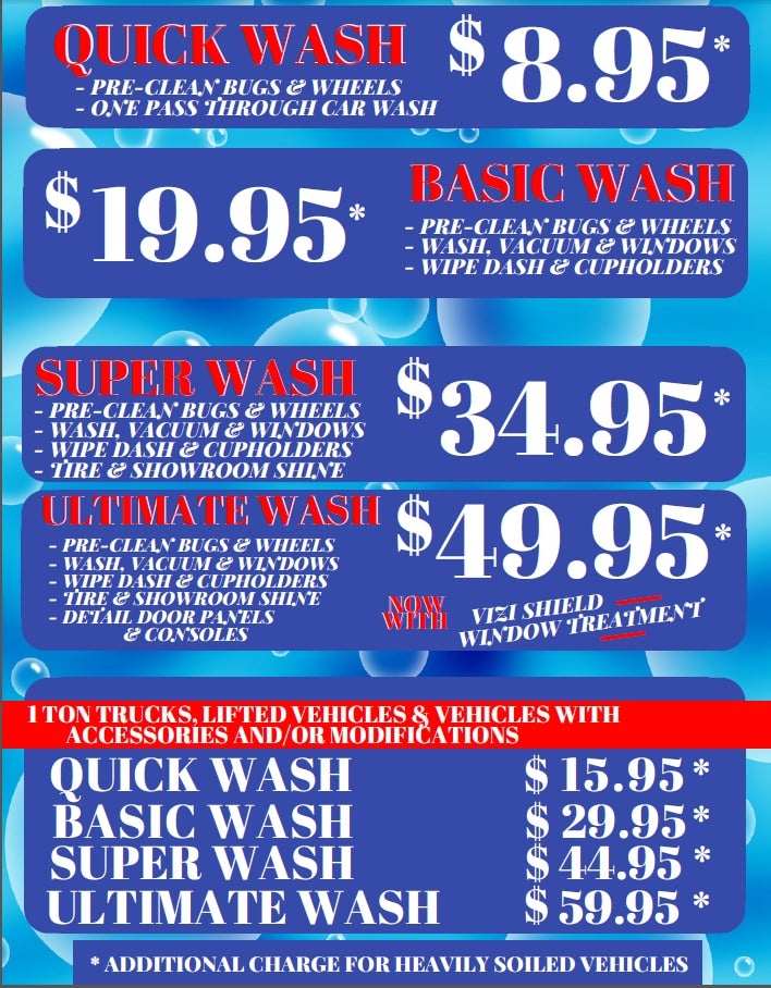 car wash banner